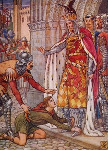 若いオーウェンは王に訴える、1911。 作： Walter Crane