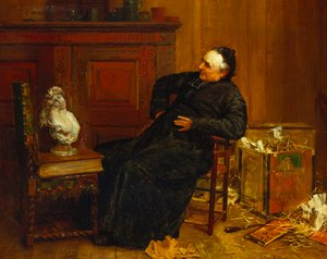 鑑定家、1884-87 作： Walter Dendy Sadler