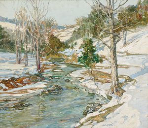 春が近づいています（キャンバスに油彩） 作： Walter Elmer Schofield