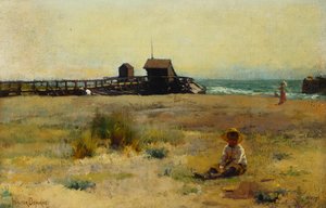 ビーチの少年、1884 作： Walter Frederick Osborne