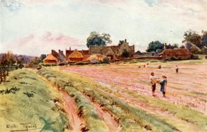 サマセットのホームステッド、リンプリー・ストーク付近（カラーリトグラフ 作： Walter Frederick Roofe Tyndale