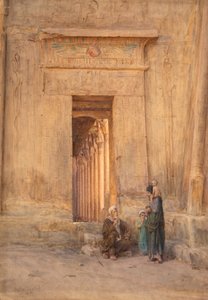 イシス神殿の扉口（水彩画） 作： Walter Frederick Roofe Tyndale