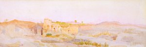 クルナ、ルクソールのセティ1世葬祭殿（水彩画） 作： Walter Frederick Roofe Tyndale