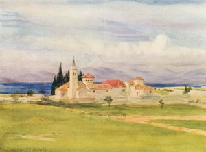 スパラート近郊のサン・フランチェスコ（カラーリトグラフ） 作： Walter Frederick Roofe Tyndale