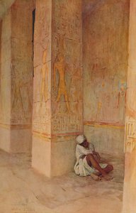 ハトシェプスト神殿の誕生列柱、c1905、1912 作： Walter Frederick Roofe Tyndale