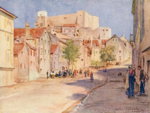 ハイ・ストリート、セベニコ（カラーリトグラフ） 作： Walter Frederick Roofe Tyndale