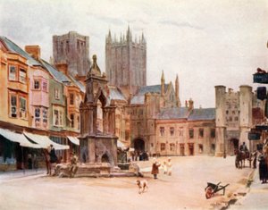 The Market Place, Wells (カラーリトグラフ)
