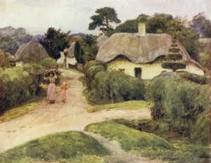 ニューフォレスト。Furzy Lodge, near Beaulieu (カラーリトグラフ) 作： Walter Frederick Roofe Tyndale