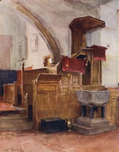 ザ・ニュー・フォレストミンステッド教会（カラーリトグラフ 作： Walter Frederick Roofe Tyndale