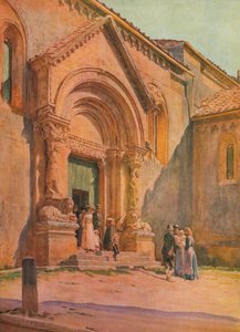 San Quiricoドルシアでのピエーヴェのポーチ、c1900 1913 作： Walter Frederick Roofe Tyndale