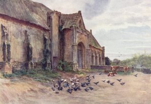 ウェセックスウェーマス近郊アボッツベリー、什分の納屋（カラーリトグラフ） 作： Walter Frederick Roofe Tyndale
