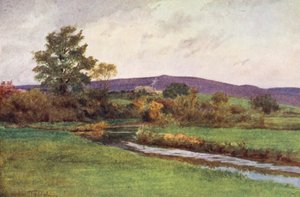 ウェセックス原住民の帰還の「レインバロー」（カラーリトグラフ） 作： Walter Frederick Roofe Tyndale