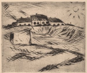 バラック Barracks 1916年 作： Walter Gramatte