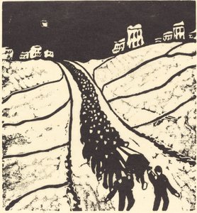 埋葬葬儀、1916年 作： Walter Gramatte