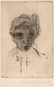 憂鬱な顔、自画像 暗い顔、自画像 1922年
