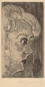 Head in Profile』1923年。 作： Walter Gramatte