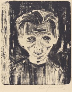 セルフ・ポートレイト、1922年 作： Walter Gramatte