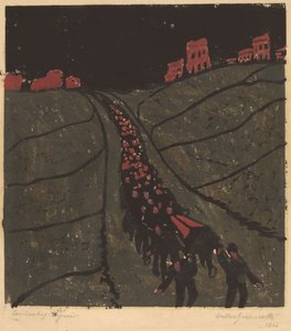 埋葬葬」、1916年。 作： Walter Gramatte