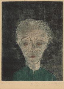 疲れた男の自画像」1923年 作： Walter Gramatte