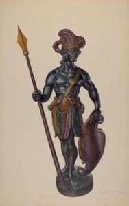 シガーストア・インディアン、1937年頃 作： Walter Hochstrasser