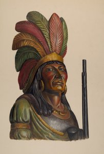 シガーストア・インディアン、1937年頃 作： Walter Hochstrasser