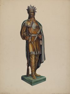 シガーストア・インディアン、1938年頃 作： Walter Hochstrasser