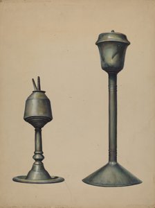 2つのオイルランプ、1938年頃 作： Walter Hochstrasser