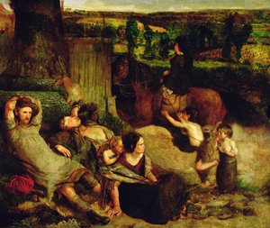 アイルランドの浮浪者、1853-54年頃 作： Walter Howell Deverell