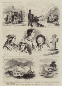 ヘルツェゴビナの反乱、戦争の席でのスケッチ 作： Walter Jenks Morgan