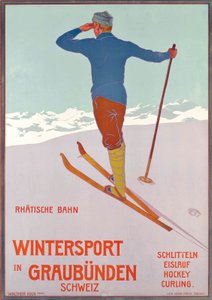 グラウビュンデンのウィンタースポーツ 作： Walter Koch