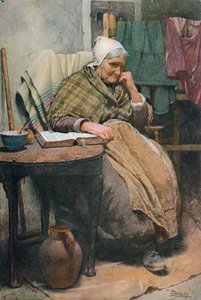 コーニッシュの老婦人、c1880、1906。 作： Walter Langley