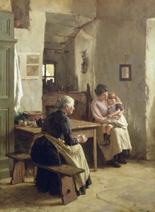 母の愛 作： Walter Langley