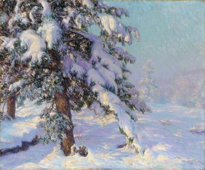 雪を積んだ（キャンバスに油彩） 作： Walter Launt Palmer