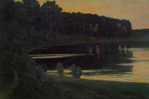 グルーネヴァルト湖、1895 作： Walter Leistikow
