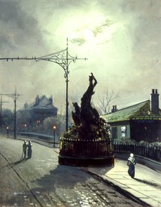 ヘディングリーの夜のオリジナルオーク（船上に油） 作： Walter Linsley (attr. to) Meegan