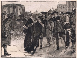 マンスフィールド卿AD 1780を襲撃するPoperyの暴動はありません 作： Walter Paget
