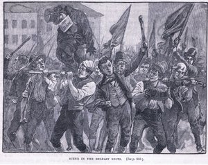ベルファスト暴動1864 ADのシーン 作： Walter Paget