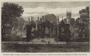 ウェールズの王子と王女が訪れたスワンシーのシングルトン修道院、HHビビアン議員の邸宅 作： Walter Paget