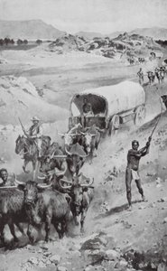 1835-36年、ナタールへのボーア人の大移動（リトグラフ） 作： Walter Paget