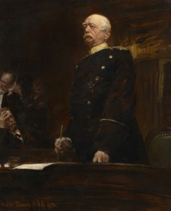 帝国議会でのビスマルク公の肖像 作： Walter Petersen