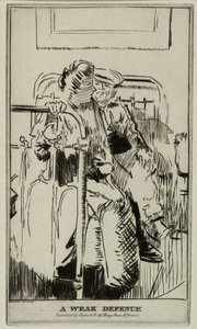 弱い防御、1911年頃（エッチング） 作： Walter Richard Sickert