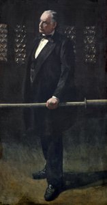 チャールズ・ブラッドロー、下院の法廷にて 1892-93年頃 油彩・カンヴァス 作： Walter Richard Sickert