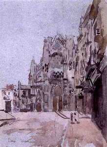 ディエップ（水彩・紙） 作： Walter Richard Sickert