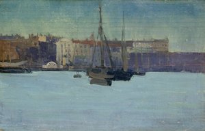 ディエップハーバー（船内オイル） 作： Walter Richard Sickert