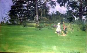芝生の上の人物 作： Walter Richard Sickert