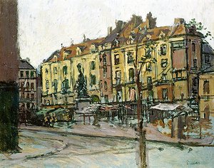 ディエップ、グランド・デュケインのある国民の広場（油彩・キャンバス） 作： Walter Richard Sickert