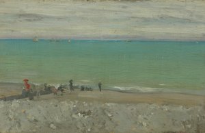 ディエップの浜辺、1885年頃（油彩、パネル） 作： Walter Richard Sickert