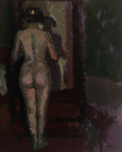 ミラーでのヌード、サリー、c.1907-09（キャンバスに油彩）