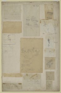 数種の習作（紙に鉛筆 作： Walter Richard Sickert