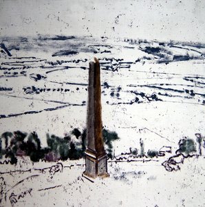 ディエップ、エオルネ渓谷、アルクのオベリスク 1913-14年頃（油彩・キャンバス）